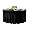 Black Round Tablecloth 72 Inch for Weddings & Events - Stretch & Wrinkle-Free