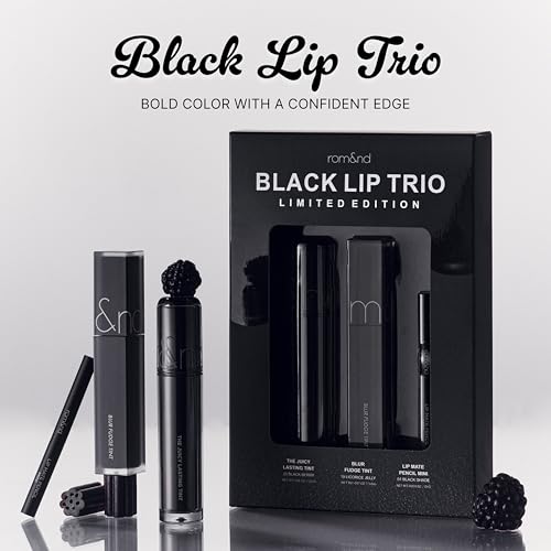 Black Lip Makeup Set - Gloss, Matte & Lip Liner Trio - Limited Edition