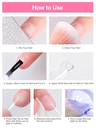 Solid Nail Glue Gel 100g for Press-On Nails Rhinestones & 3D Art