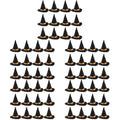 Mini Felt Witch Hats for Crafts - 60 Pack Black Halloween Decorations