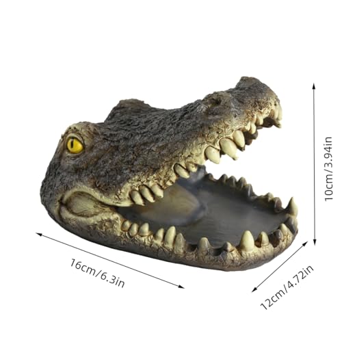 Alligator Head Desk Organizer with Ashtray - Creative Resin Home & Office Decor - Design 2