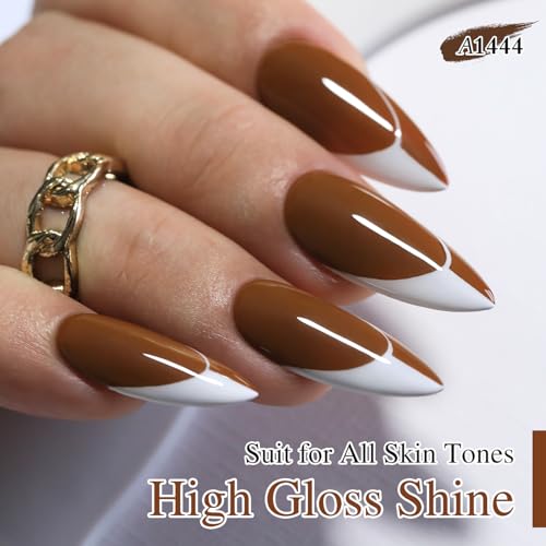 Double Rhythm 15ML Sheer Gel Polish - Brown Variation for DIY Manicure