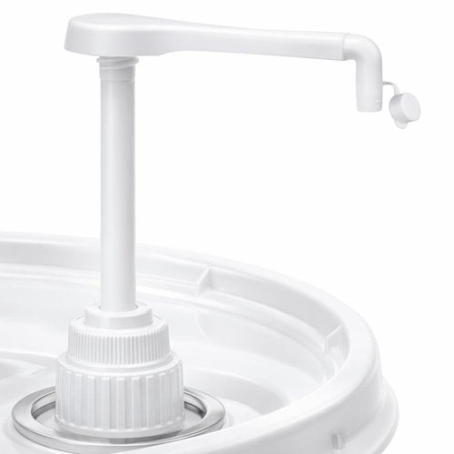 Heavy-Duty 5-Gallon Bucket Pump Dispenser – Compatible with Oil, Laundry Soap, Detergent, Fabric Softener, Degreasers, and More. Includes a Leak-Proof Cap, Making it Ideal for Commercial and Household