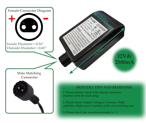 12V 2.5A Inflatable Power Supply Adapter for Large Inflatables