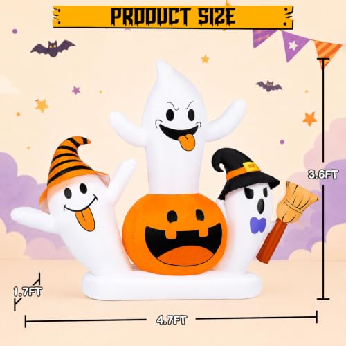 Inflatable Ghost Car Decoration Kit for Halloween Trunk or Treat Outdoor Display