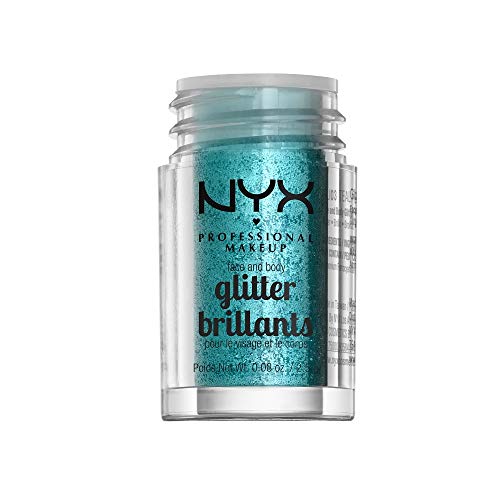 Face & Body Glitter - Teal Loose Glitter with Primer, 0.08 Oz - Pack of 1