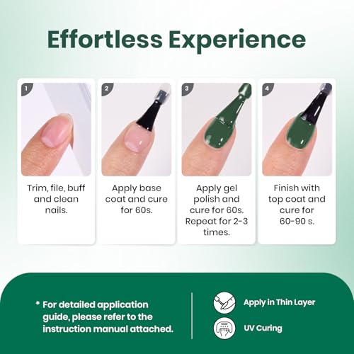 Beetles Green Gel Nail Polish - Glitter & Flakie Effect, 15ML - EverGleam