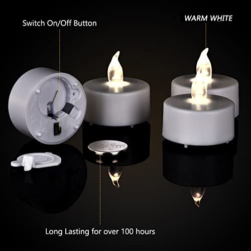 Battery Operated Flameless Tea Lights - Warm White 200 Pack for Decoration - Variation of THIS listing