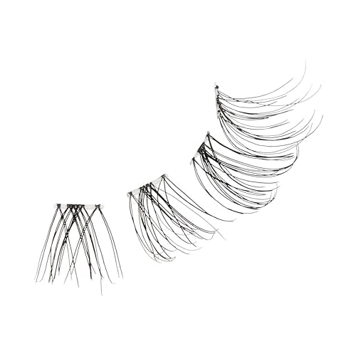 False Eyelashes Neo Pack of 4, 12-14mm Natural Reusable Clusters - Easy to Apply