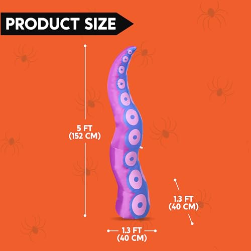 Halloween Inflatable Octopus Tentacle Decor with LEDs - Outdoor Yard & Garden