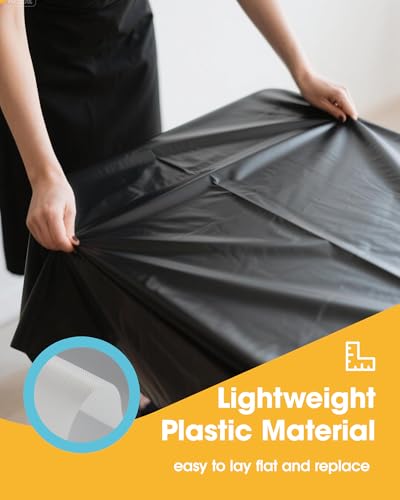 Niuara Black Plastic Tablecloth - 54x108 Inches, 24 Pack for 6FT Tables, Waterproof & Disposable