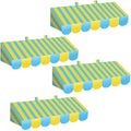 3D Circus Awning Wall Decor Set - Blue and Yellow Party Decorations, 4 Pieces