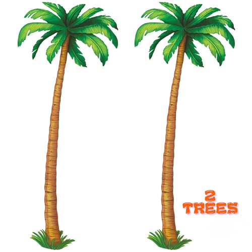 Jointed Palm Tree Decorations - 6ft Luau Theme 2 Pack