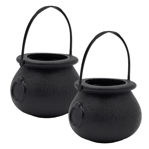 48-Pack Black Candy Cauldron Kettles for Party Decorations – Halloween & St. Patrick's Day