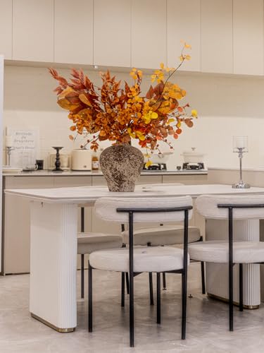 Artificial Fall Magnolia Leaf Stems - 12 Pieces, 30 Inch Autumn Decor with Moneywort Variation