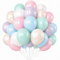 Pastel Balloons 60 Pcs Set with Pink, Green, Blue, Neutral Tones for Party Decorations