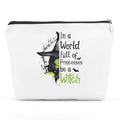 Witchcraft Makeup Bag - Polychromatic Witchy Gifts Canvas Cosmetic Pouch