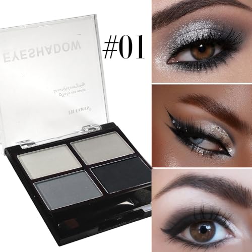 UOCK 01# Gray Eyeshadow Palette - Natural Nude Neutral Long-Lasting Makeup