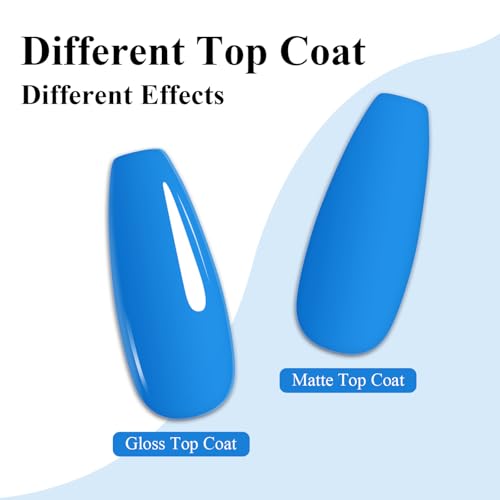 Bright Blue Gel Nail Polish 10ML - Vivid Sky Blue, Long Lasting, High Gloss, UV/LED Cure