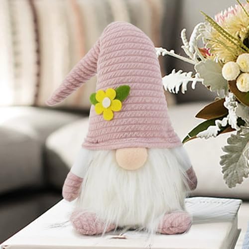 2PC Easter Gnome Decorations with Lights - Handmade Spring Home Decor Gifts