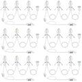 Accessory Cord with 3 LED Light Bulbs - Christmas Village Light Set - 6 Pack - Warm White
