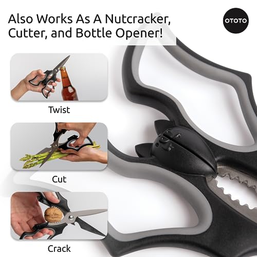Elizabat Bat Kitchen Scissors - Halloween Gothic Shears, Bat-Shaped Kitchen Utensils, Cute Halloween Gift