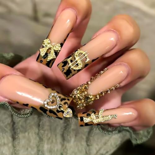 Gold Nail Charms and Gems Set - 100Pcs Y2K Nail Art Accessories