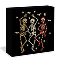 Halloween Skeleton Wooden Sign - Spooky Desk Decor for Home & Office