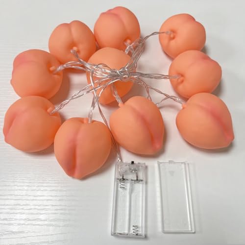 Peach String Lights 1.65M Battery Powered Pink Fairy Lights for Home & Party Decor - Peach-A