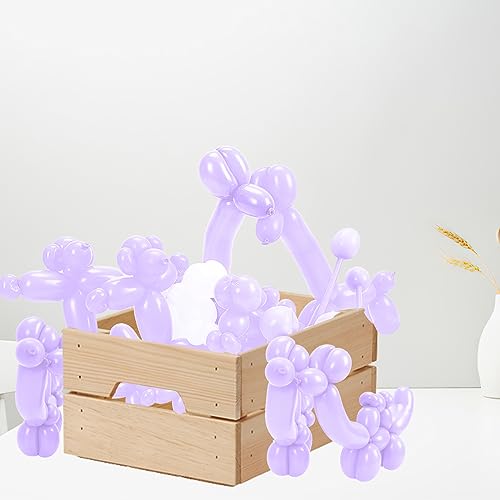 Pink & Purple Macaron Latex Balloons 50pcs - Long Twist Balloons for Party Decorations, Balloon Arch, Animal Modeling, Weddings & Birthdays