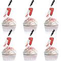 7th Birthday Cupcake Toppers Bloody Knife Slasher Theme - 18 Pack, Variation 7