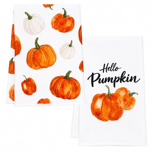 Fall Kitchen Towels Set - Autumn Home Decor Hand Dish Towels 15.8x23.6 in
