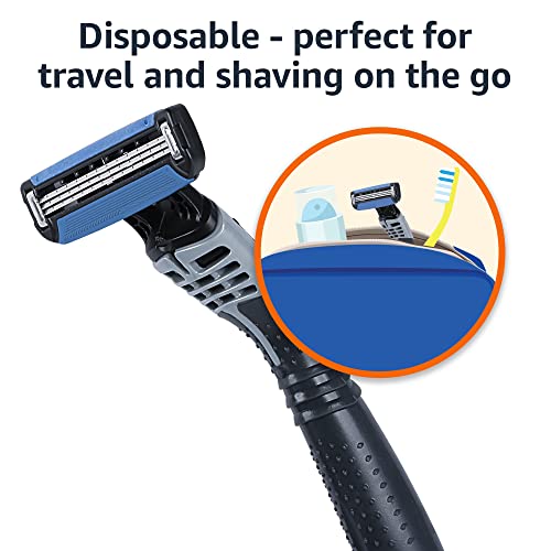 Disposable Razors for Men - 3-Blade, Hypoallergenic, Close Shave, 6 Pack