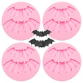Halloween Bat Silicone Mold 4-Piece for Cake Decoration Candy & Crafts
