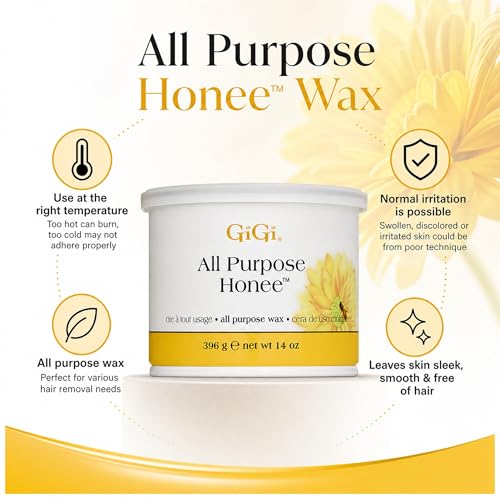 All Purpose Honee Soft Wax for Hair Removal - 14 oz Pack of 2 – Gentle & Effective
