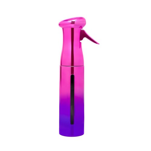 Colortrak Luminous Spray Bottle, 250ml/8.5oz Bottle with Full 360° Distribution, Easy-Use Pump, Quick View Window to Monitor Water Level, Eco-Friendly, Pink/Purple
