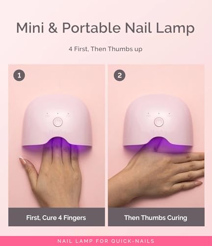 Cordless UV LED Nail Lamp for Gel Polish - Portable, Fast Curing, 6W