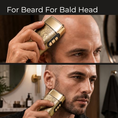 Men's Foil Shaver - Electric Razor for Face & Beard, Rechargeable, Adjustable Speed