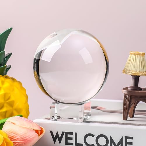Clear Crystal Ball Prop 100mm - Fortune Teller, Home Decor, Stand Included Variation of THIS Listing: Clear / 100mm
