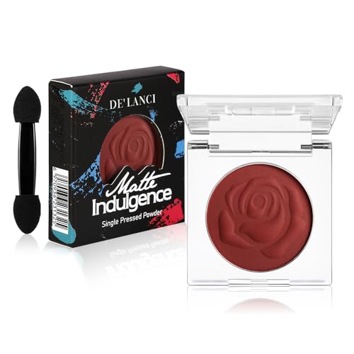 Dark Red Matte Eyeshadow Palette with Applicator - Gothic Vampire Look, Long-Lasting & Waterproof - Variation 11