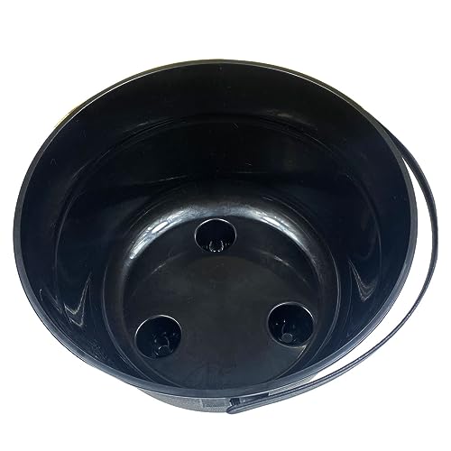Large Halloween Black Cauldron Plastic Trick or Treat Bucket - 12.6 Inch