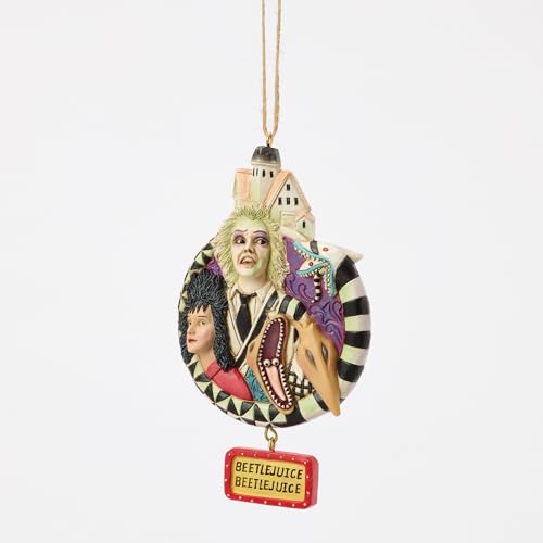 Beetlejuice Jim Shore Hanging Ornament - Cult Classic Holiday Decor, 4.92 Inch
