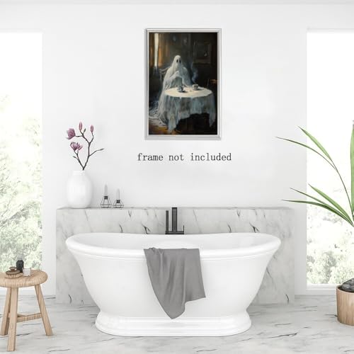 Halloween Ghost Wall Art Canvas Poster 8x12 Unframed Victorian Gothic Decor