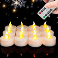 Remote Control Flameless Tea Lights with Timer 18-Pack, Battery Operated LED Candles for Wedding Halloween Christmas