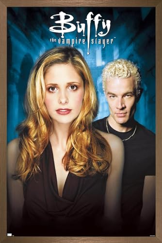 Buffy the Vampire Slayer Season 7 Wall Poster Framed - Bronze Finish, 22.4 x 14.7 Inches