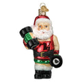 Christmas Ornament Bodybuilder Santa Glass Blown Holiday Decor