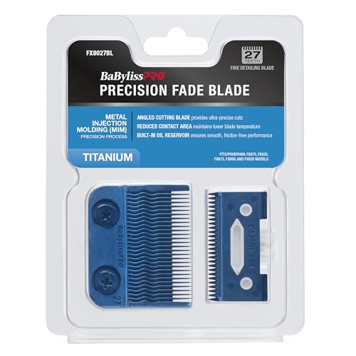BaBylissPRO Blue Titanium Precision Fade Fine Detailing Blade MIM Process