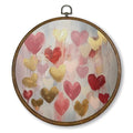 Romantic Heart Wall Art Decor - Valentine’s Day Gift, 10x10 Inch Round Canvas