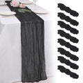 Black Cheesecloth Table Runners 8 Pack 21x120 Inch Rustic Boho Wedding Party Decor