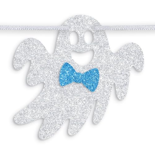 Half Year Birthday Banner Halloween Ghost Baby Shower Decorations for Boys